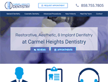 Tablet Screenshot of carmelheightsdentistry.com